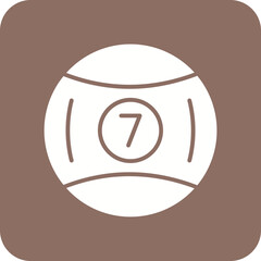 Pool Ball Line Color Icon