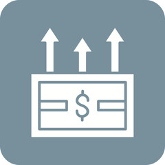 Cash Flow Line Color Icon