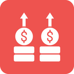 Revenue Increase Line Color Icon