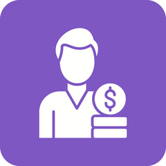 Male Financial Advisor Line Color Icon