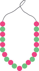 Bead necklace illustration