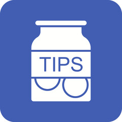 Tips Jar Line Color Icon