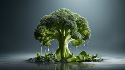 broccoli  tree ai generated