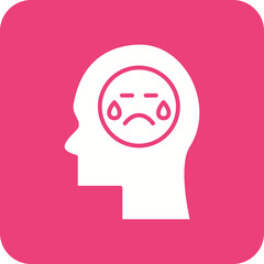 Sadness Line Color Icon