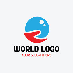 world global tech logo design vector format