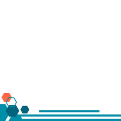 Geometric Hexagon Footer