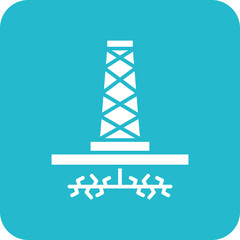 Fracking Line Color Icon