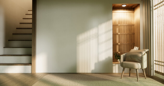Empty wooden room ,Cleaning room interior © Interior Design