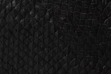 Fototapeten arrière-plan rempli d'écailles noires faisant penser à une peau de reptile ou de dragon - fait main - luxe   © Fox_Dsign