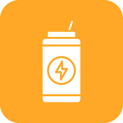 Energy Drink Line Color Icon