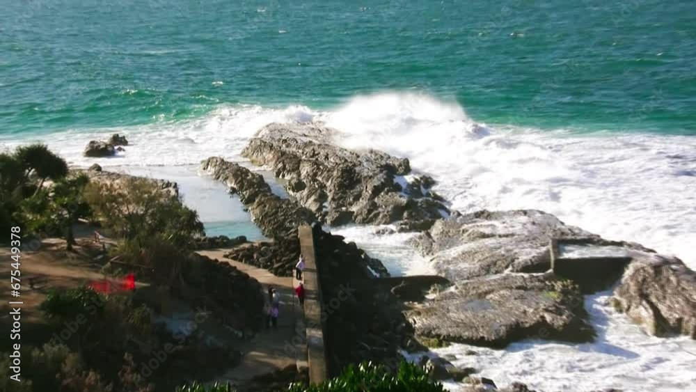 Sticker Byron Bay coastline on a beautiful winter day, Australia Gold Coast