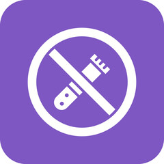 No Chemical Line Color Icon