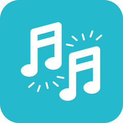 Music Line Color Icon