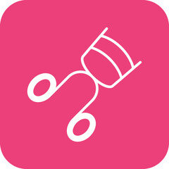 Eyelash Curler Line Color Icon