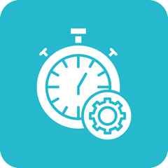 Time Management Line Color Icon