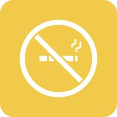 No Smoking Line Color Icon