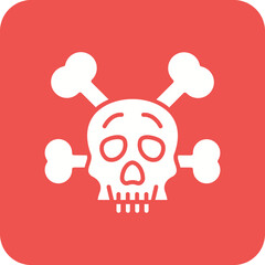 Skull Line Color Icon