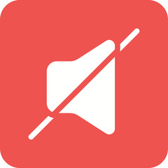 Volume Off Line Color Icon