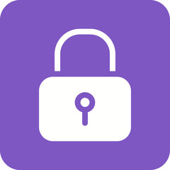 Lock Line Color Icon