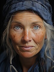 An ultra-high-definition digital portrait of a woman