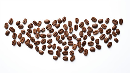 Coffee Beans on Isolated White Background