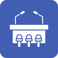 Press Room Line Color Icon