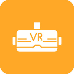 Virtual Reality Line Color Icon
