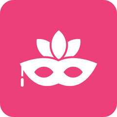 Party Mask Line Color Icon