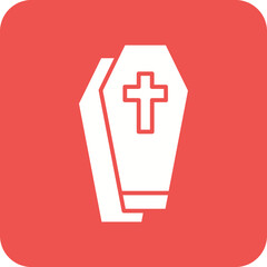 Obraz premium Coffin Line Color Icon