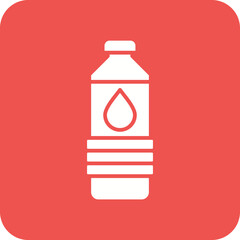 Water Bottle Line Color Icon