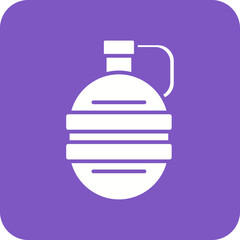 Army Canteen Line Color Icon