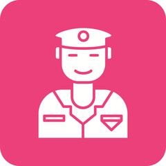 Army Soldier Line Color Icon