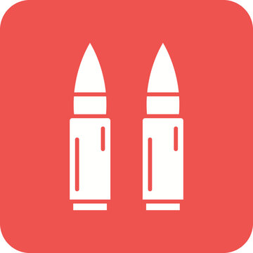 white bullets on red background