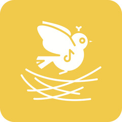 Brids in Nest Line Color Icon