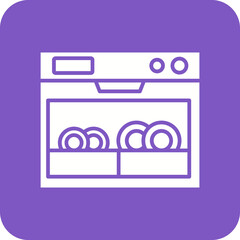 Dishwashing Line Color Icon