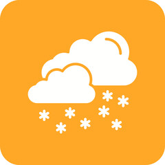 Heavy Snow Line Color Icon
