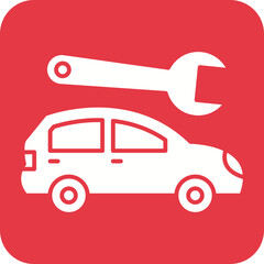 Car Service Line Color Icon