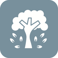 Autumn Tree Line Color Icon