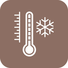 Cold Temperature Line Color Icon