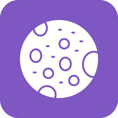 Full Moon Line Color Icon