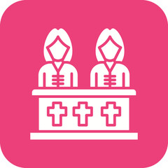 People Coffin Line Color Icon