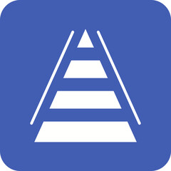 Pyramid Chart Line Color Icon