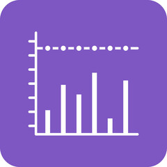 Stacked Bar Chart Line Color Icon