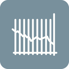 Trend Chart Line Color Icon