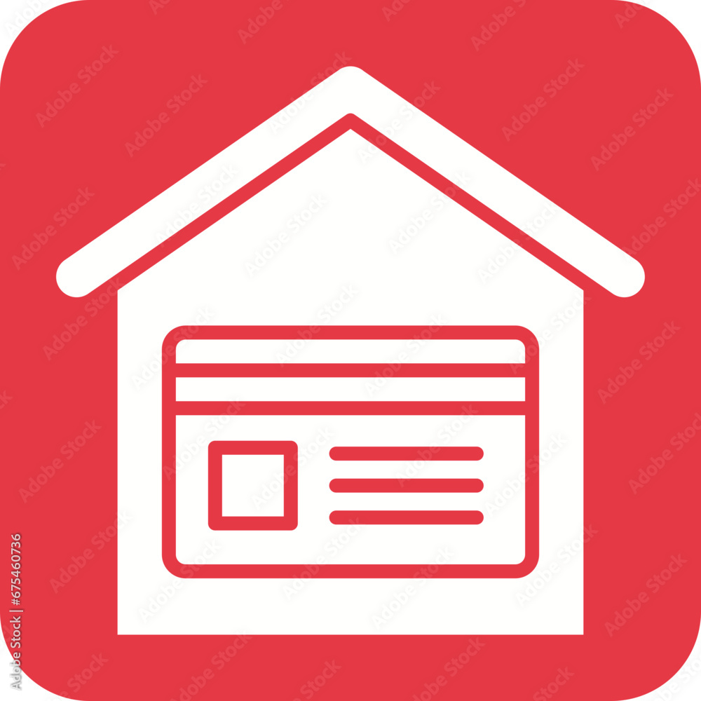 Poster House Payment Line Color Icon