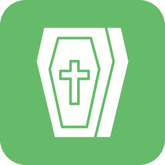 Obraz premium Coffin Line Color Icon