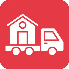 House Relocation Line Color Icon