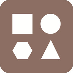 Fototapeta premium Geometric Shapes Line Color Icon