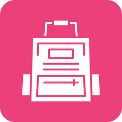 School Bag Line Color Icon