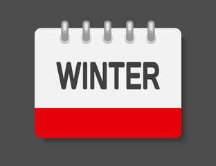 Template icon page calendar - Winter